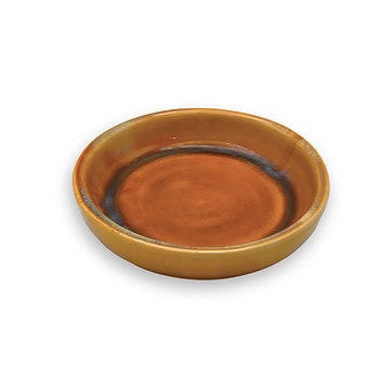 Tapas Plate, Small Appetizer Dish - Brown, Plain