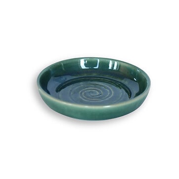 Tapas Plate, Small Appetizer Dish - Green, Spiral