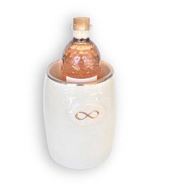 White and 22k Gold Infinity Wine Chiller