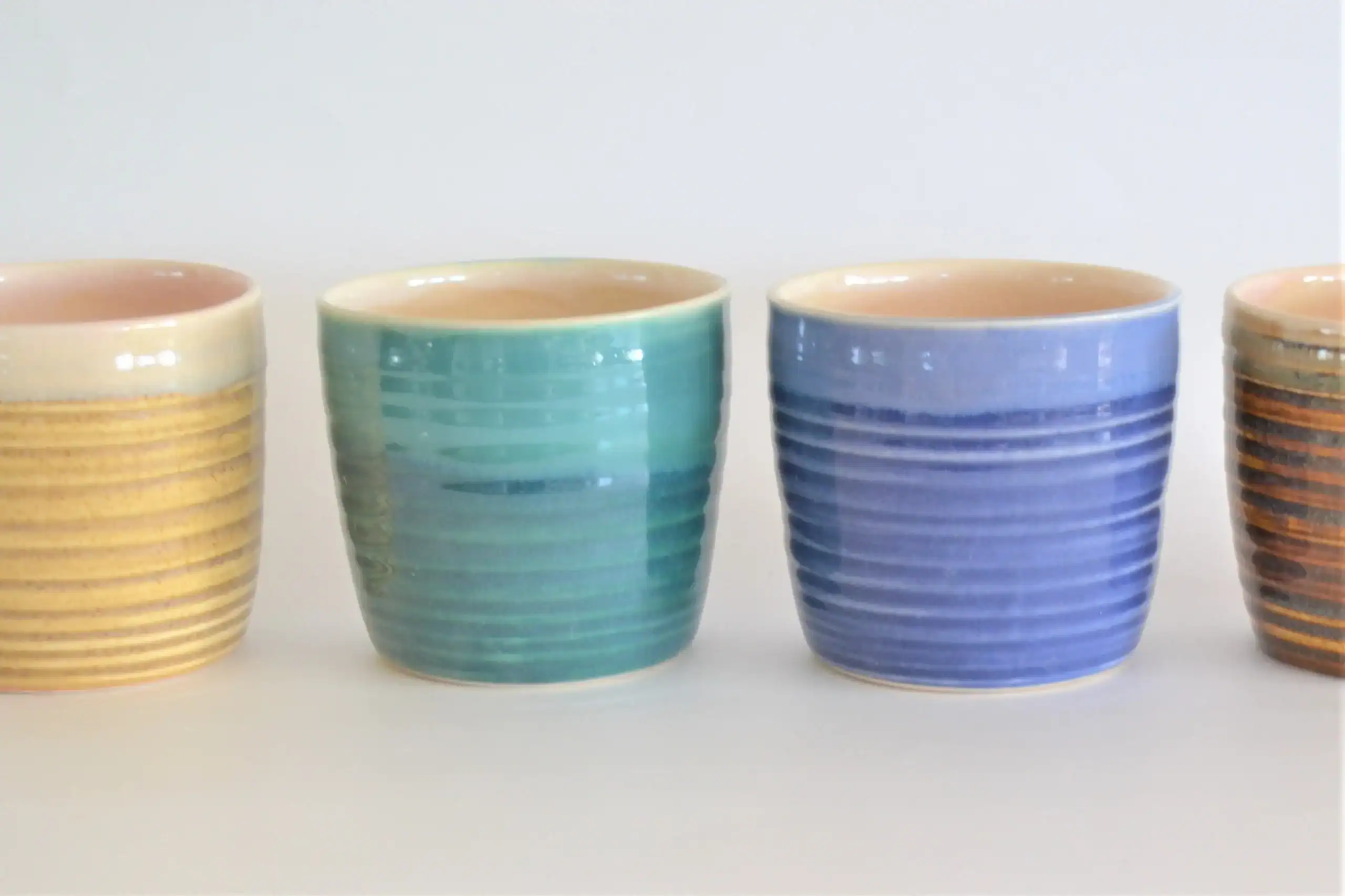 Colorful Ribbed Whisky Glass, 7 oz - Image 2