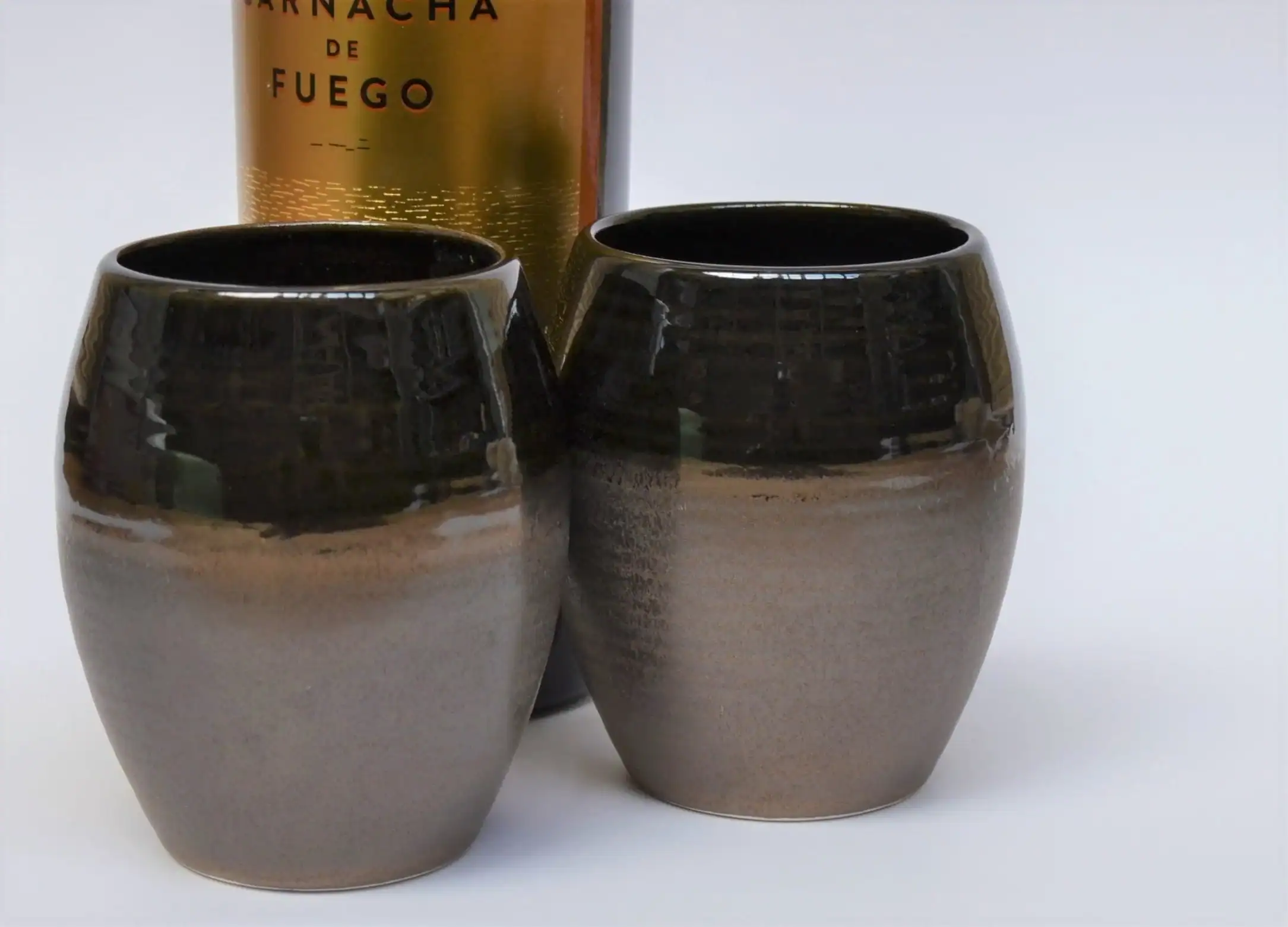 two bronze wine cups